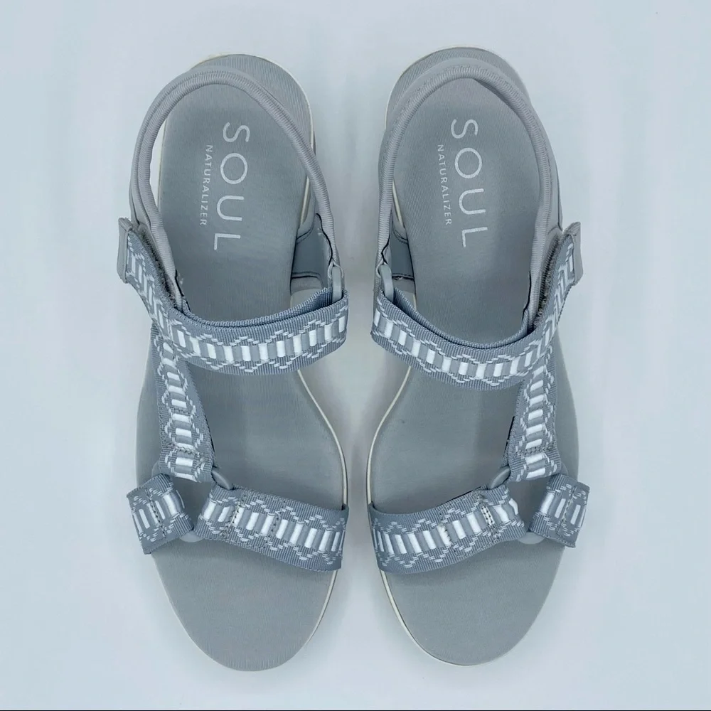 Soul Naturalizer Blue Calm Glitz Platform Wedge Sandal